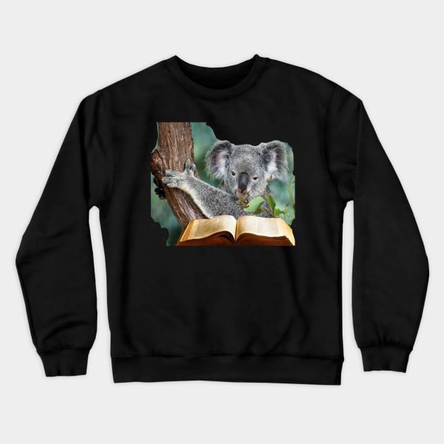 KOALA READING THE BIBLE Crewneck Sweatshirt by SHOW YOUR LOVE